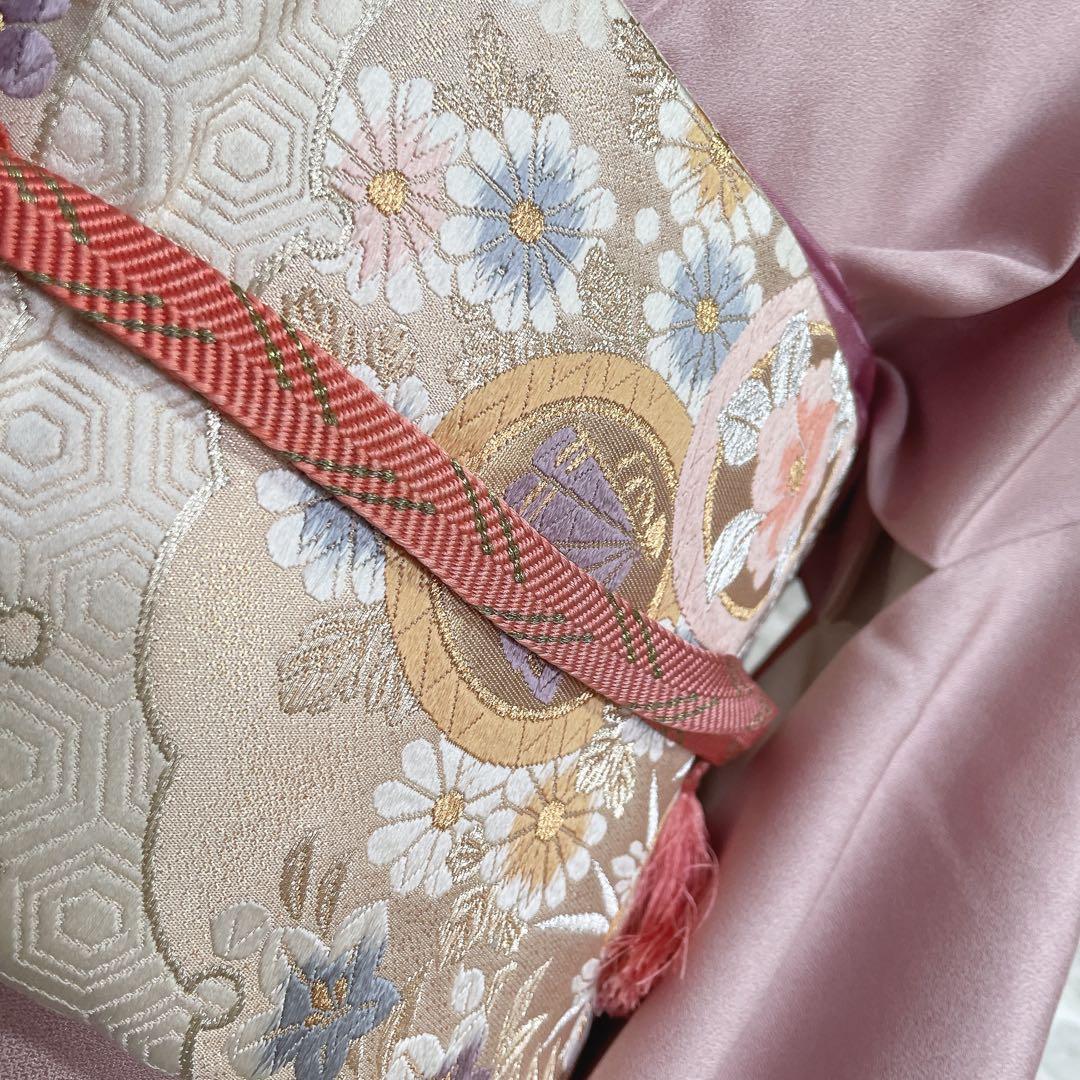 訪問着 フルセット 桔梗 小花 可愛らしい花 春爛漫 手刺繍 着物 Q5