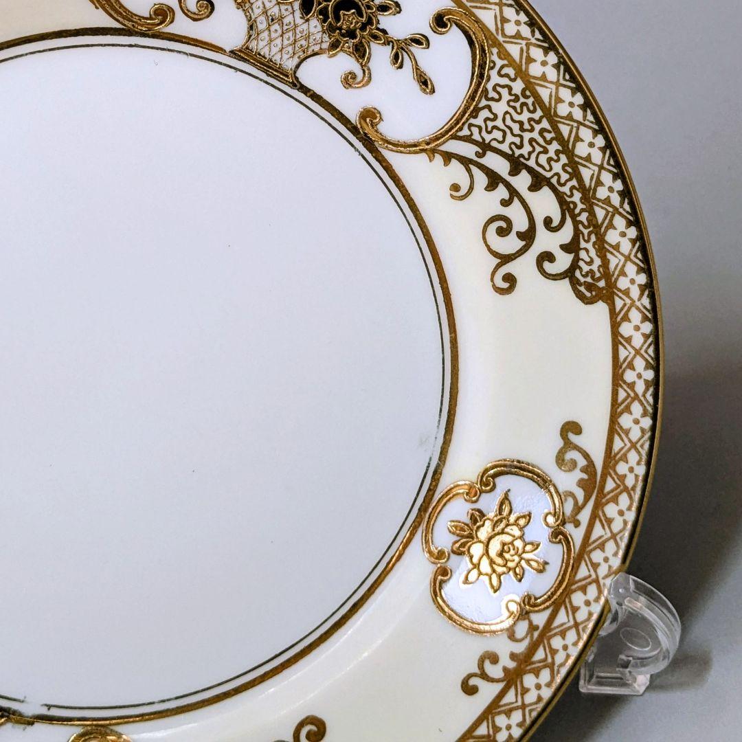 オールドノリタケ有名人気パターン・金盛上花籠装飾図紋 マルキ印