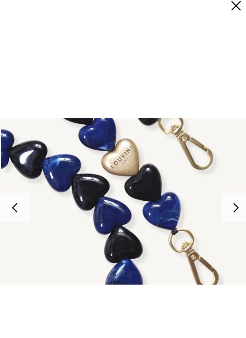 LOUVINI ハート型ビーズ ストラップ