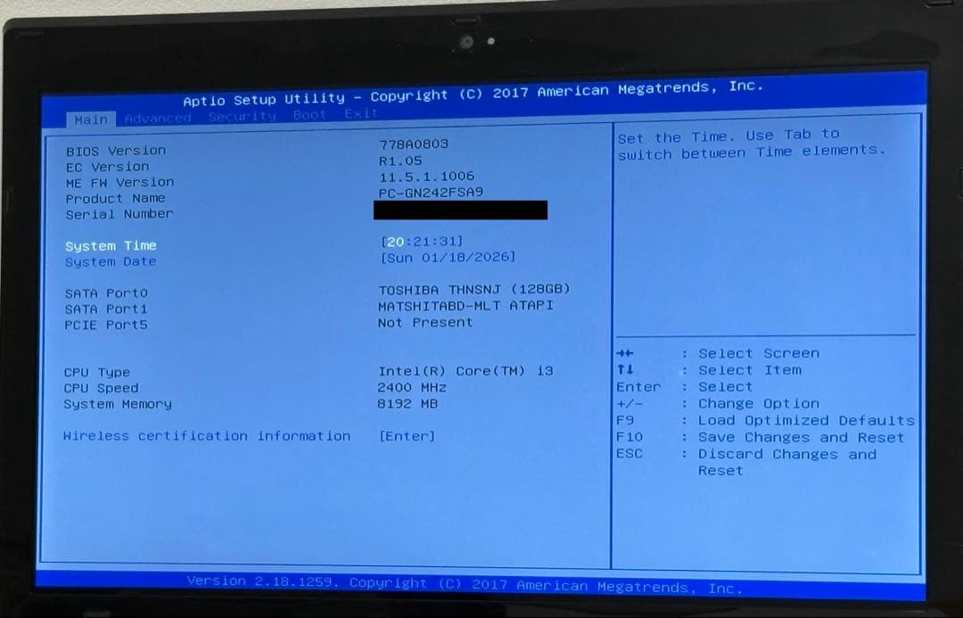 Windowsノート本体 LAVIE Direct NS(S) GN242F (i3/8/128/BD)
