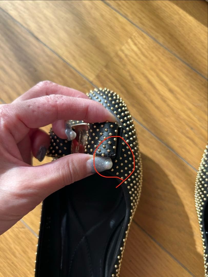 専用】フェラガモ スタッズ バレエシューズ 36.5