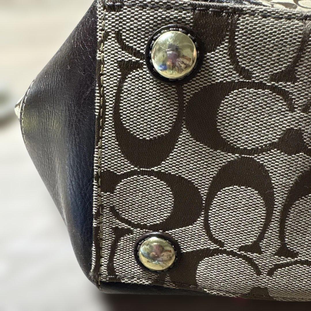 COACH コーチ レディース ハンドバッグ シグネチャー柄 シルクスカーフ