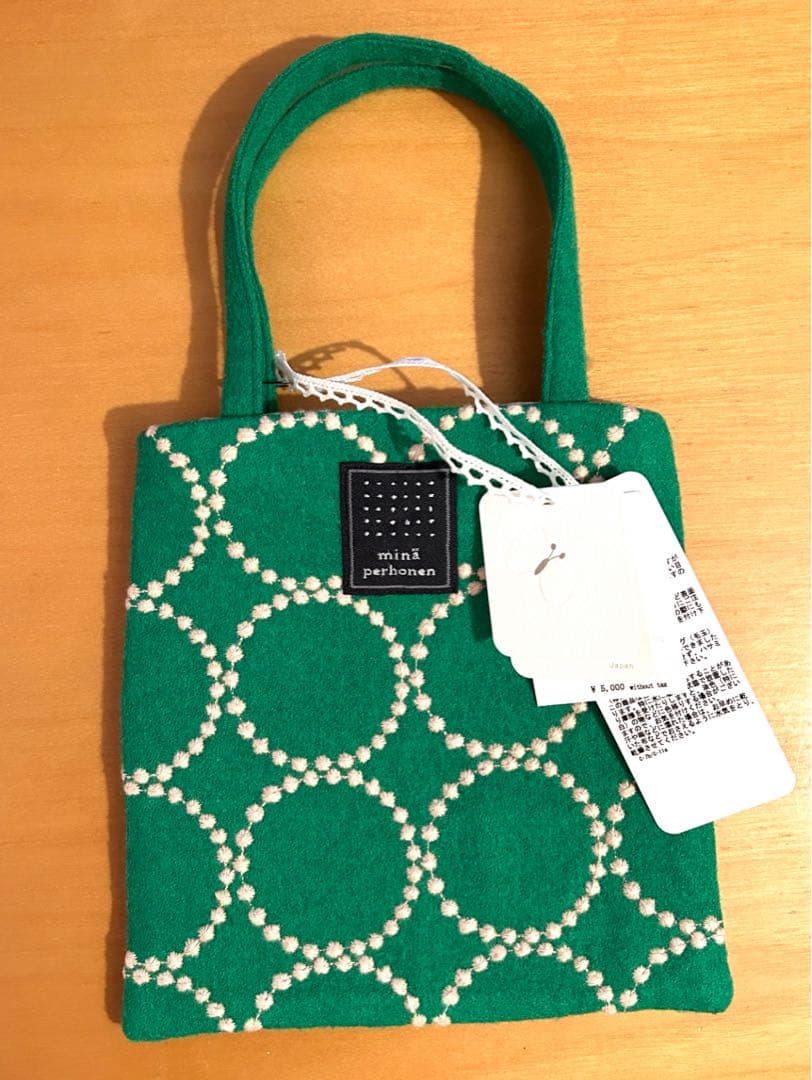 新品 ミナペルホネン ミニバッグ タンバリン グリーン 未使用品 - メルカリ