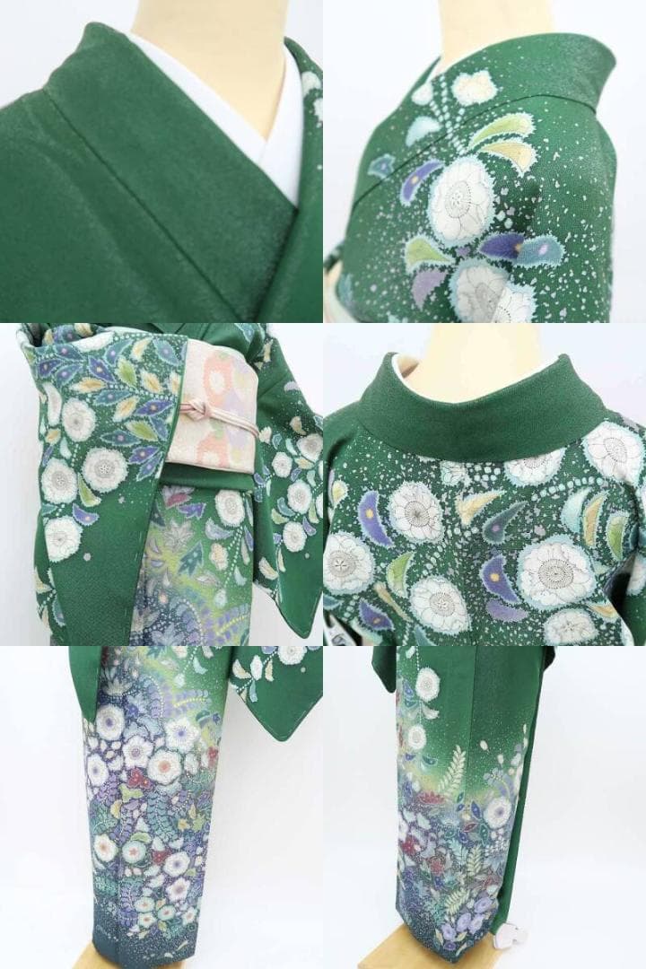 美品未着用 吉野一廉落款 辻が花“永遠を手にして沸き立つ夢幻の花”訪問着 A-4