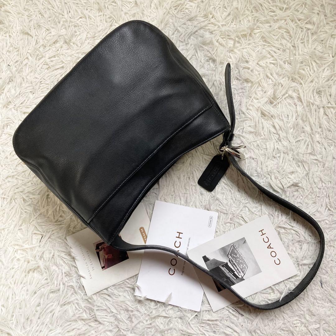 極美品 vintage coach old archive hobo Black