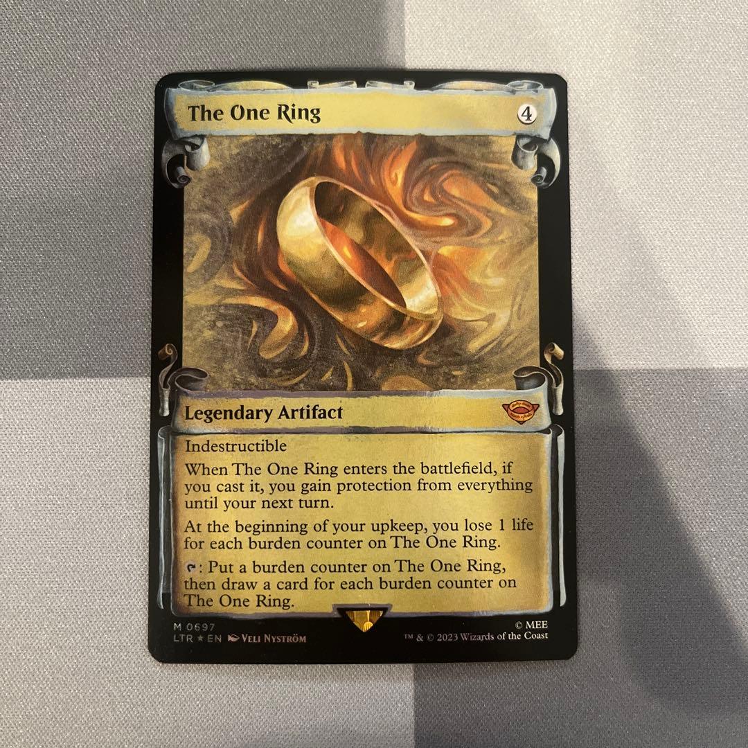 MTG 一つの指輪　The One Ring シルバーfoil 銀幕foil ① FOIL] 一つの指輪/The One Ring (シリアル031/100) 【英語版】 [LTR-灰