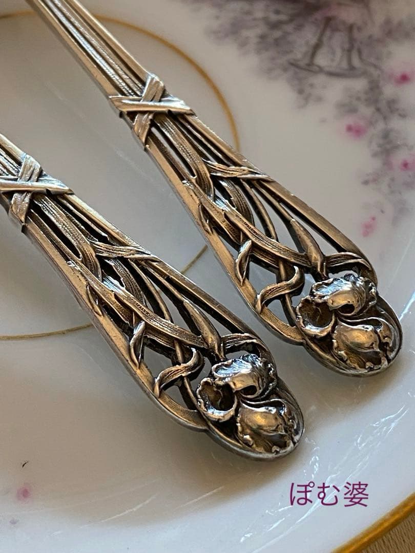 フランス／純銀】「ブランジェ」フォーク＆スプーン＋「エナン」スプーン