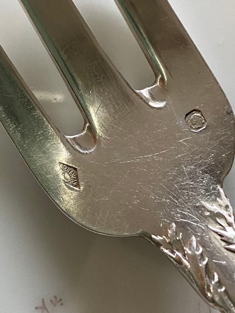 フランス／純銀】「ブランジェ」フォーク＆スプーン＋「エナン」スプーン