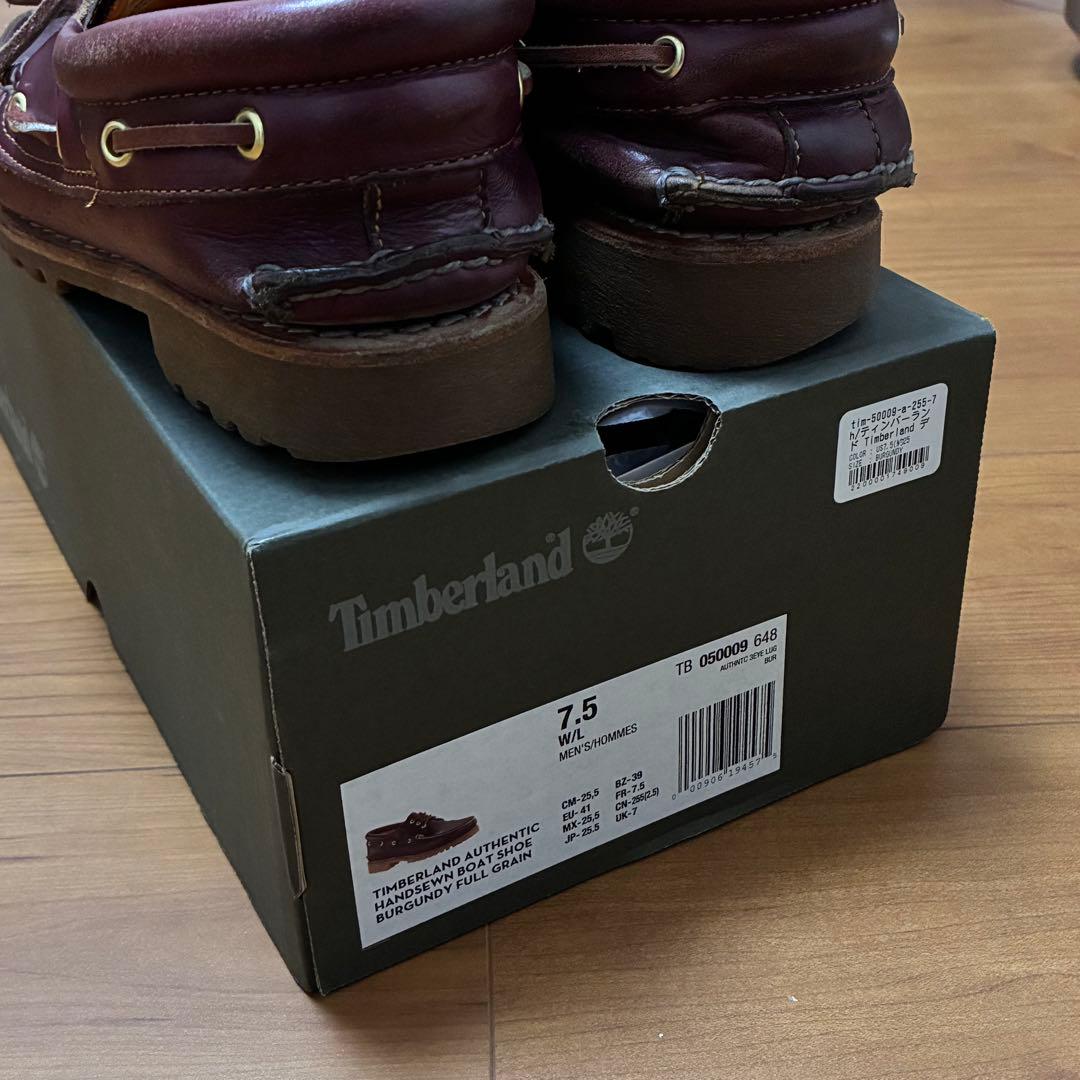Timberland 3eye 25.5cm バーガンディ デッキシューズ - メルカリ
