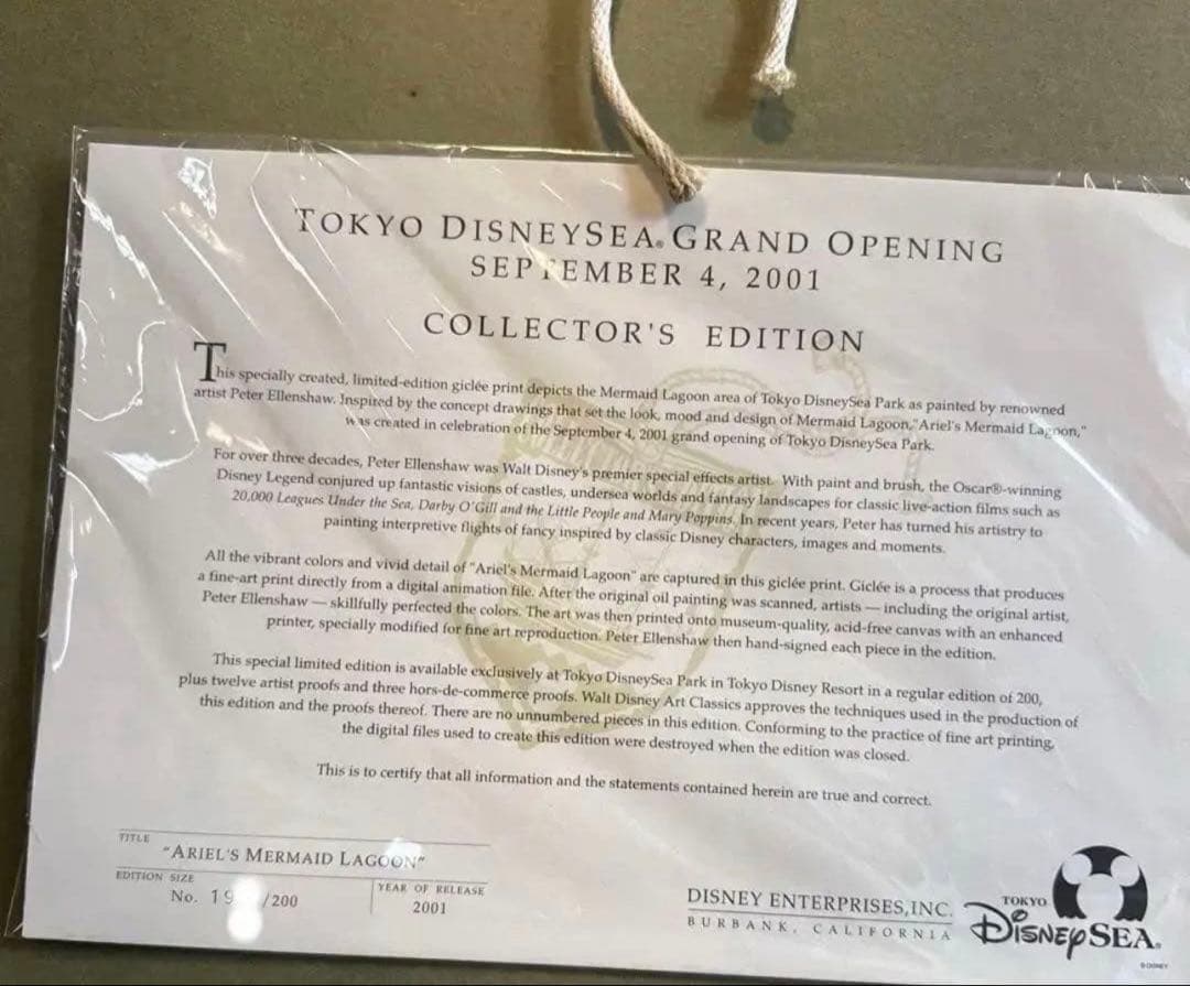 ピーターエレンショーアリエルズマーメイドラグーン 絵画 限定200