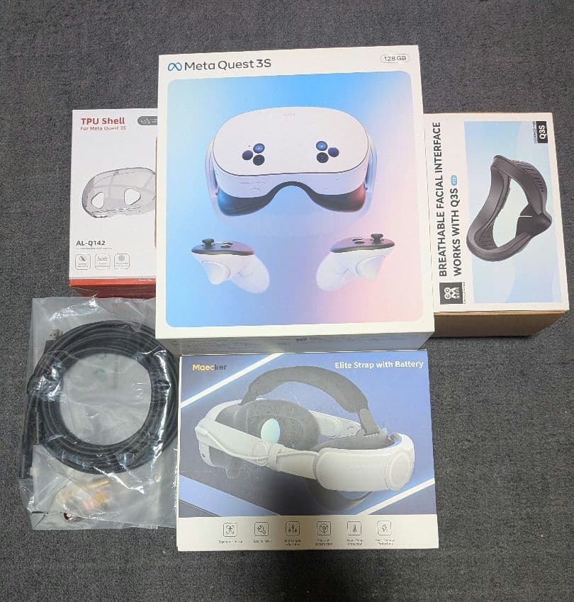 美品　 Quest 3S　128GB VRヘッドセット＋アクセサリー4点 美品 Quest 3S 128GB Oculus Quest 3S 128GB VR Headset, Touch