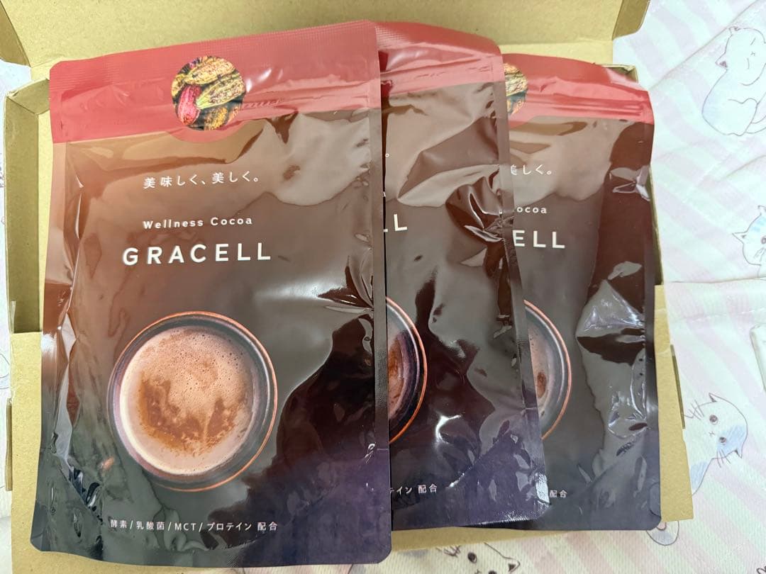 【新品未開封】GRACELL グレイセル ウェルネスココア3袋セット GRACELL ウェルネスココア 3袋セット グレイセル - メルカリ
