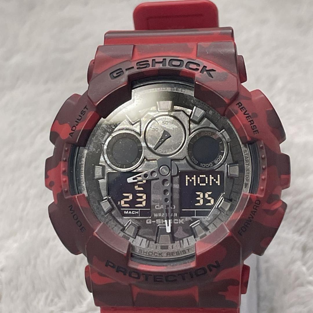 G-SHOCK GA-100CM-4AJF レッド カモフラ 迷彩 CASIO - メルカリ