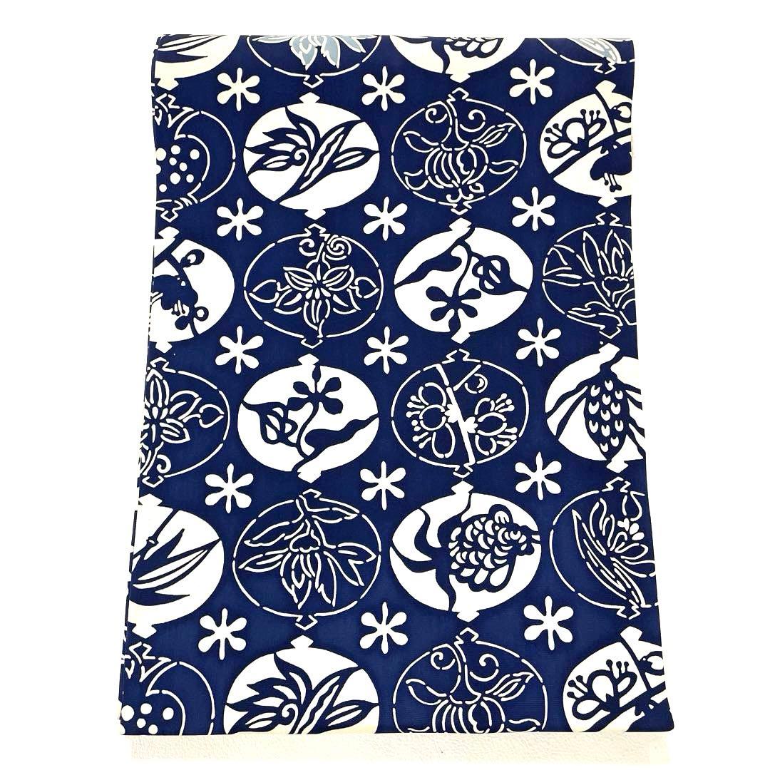 帯6562 ○高級 正絹 塩瀬 型染 全通 名古屋帯 - メルカリ