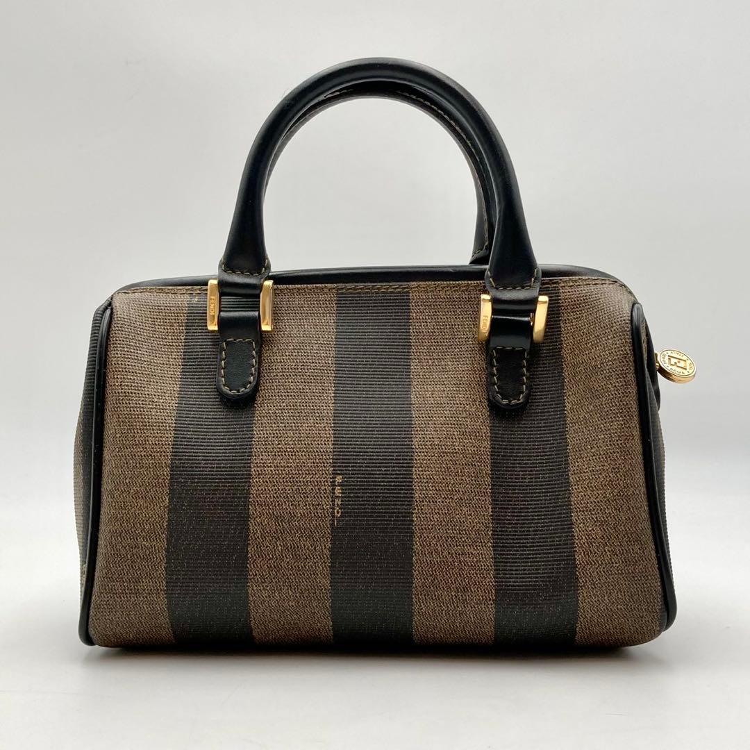 極美品✨ FENDI ペカン柄 ミニボストンバッグ 2way FFロゴ オールド