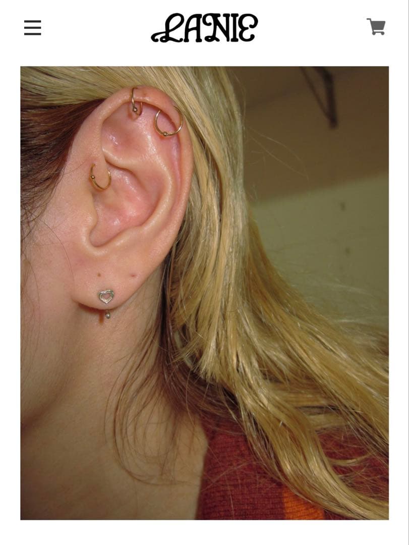 LANIE ピアス ハート 16G - メルカリ