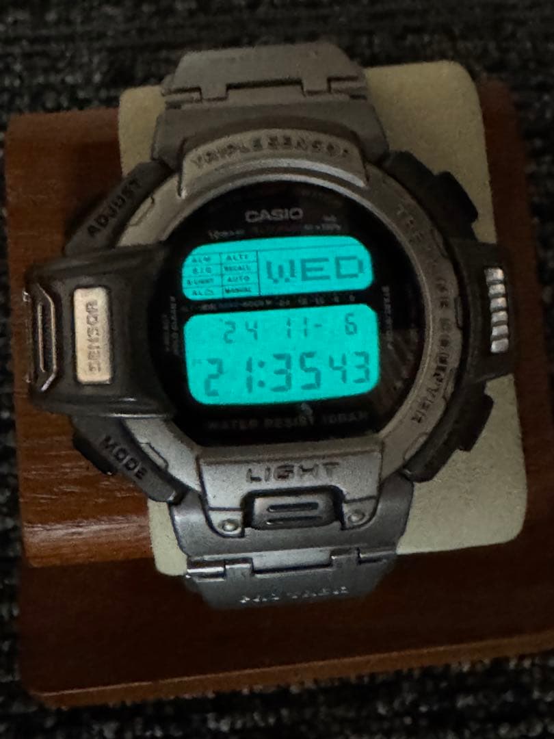 CASIO プロトレック PRT-610 高度・気圧・温度センサー チタンベルト