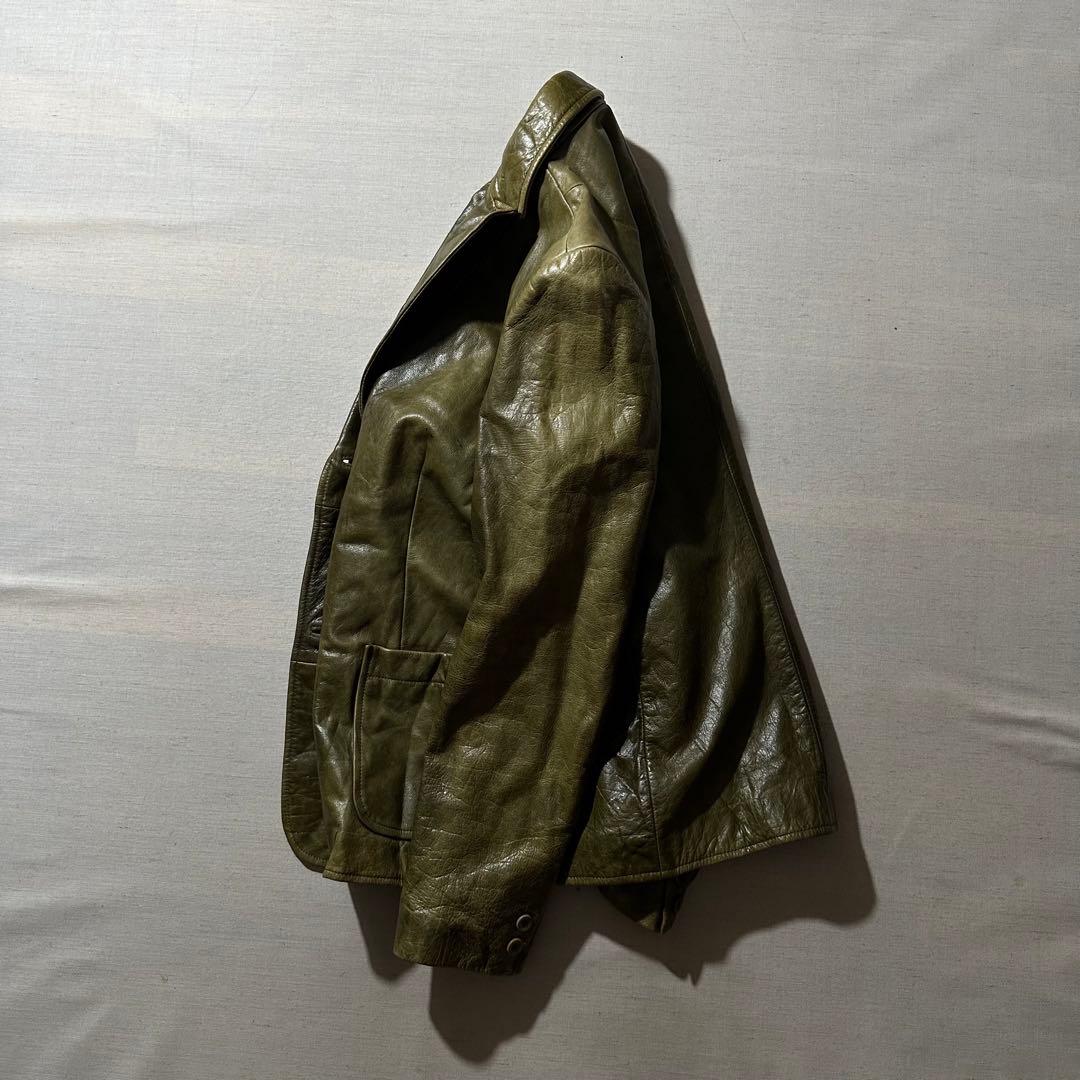 希少 00s OLD GAP ギャップ テーラード レザージャケット 本革 牛革