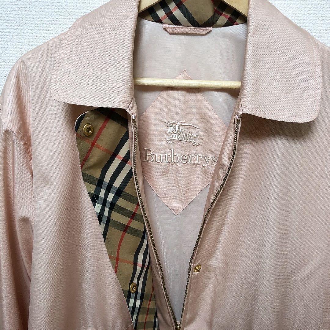 バーバリー ブルゾンコート 金ボタン ピンク ノバチェック - メルカリ
