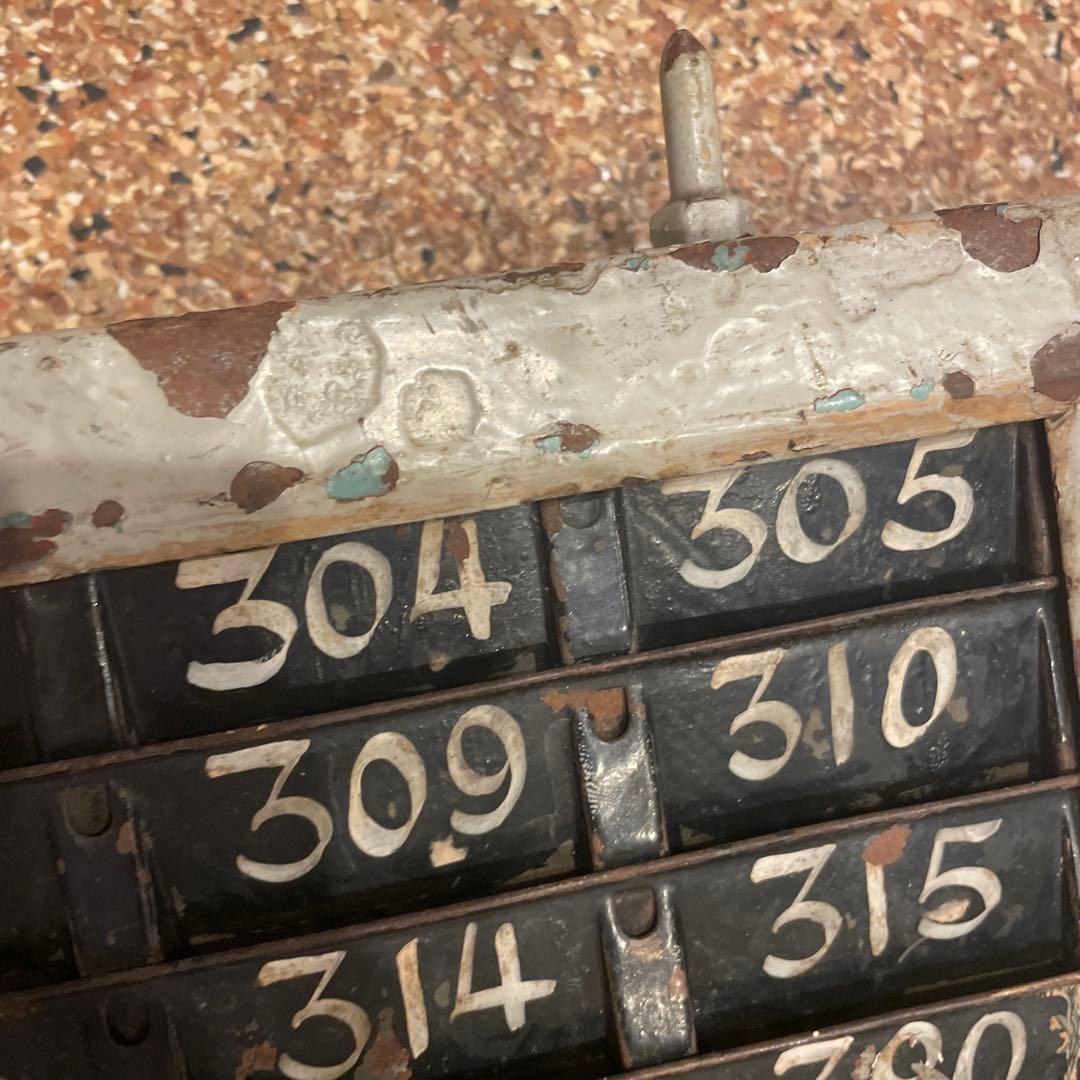 アンティーク アイアン ナンバー 美品 鉄 古道具 カード入れ コーヒー