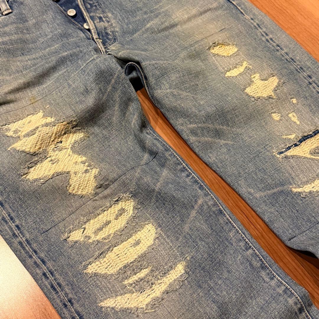 BOROデザインLEVI'S 501XX 1966 W34鬼ヒゲ！ハチノス