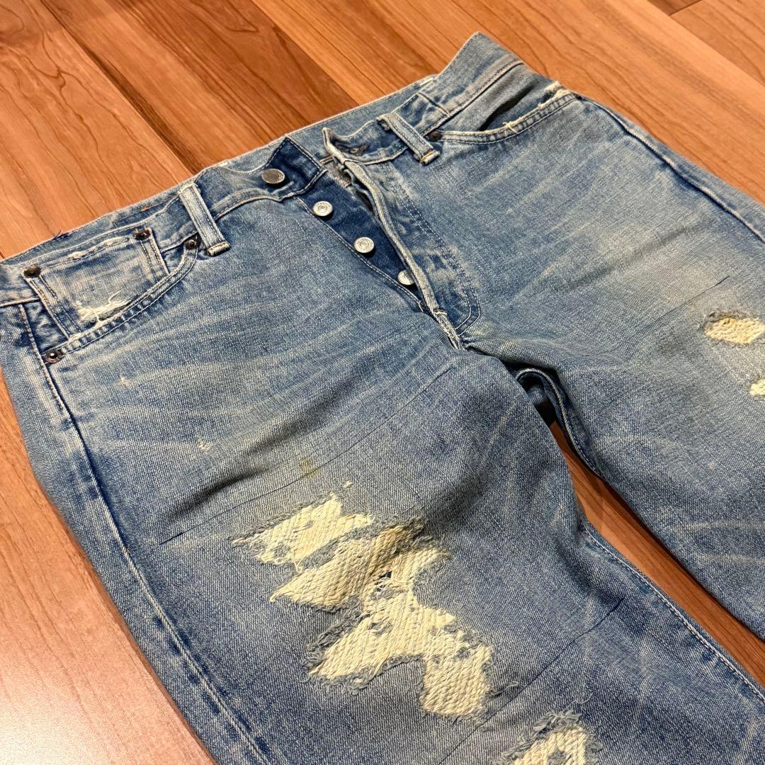 BOROデザインLEVI'S 501XX 1966 W34鬼ヒゲ！ハチノス