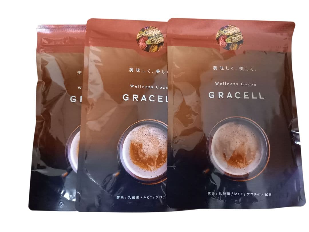 【新品、未開封】GRACELL ウェルネス　ココア　グレイセル　100g×3袋 GRACELL ウェルネス ココア グレイセル 100g : PositivoRegalo - 通販