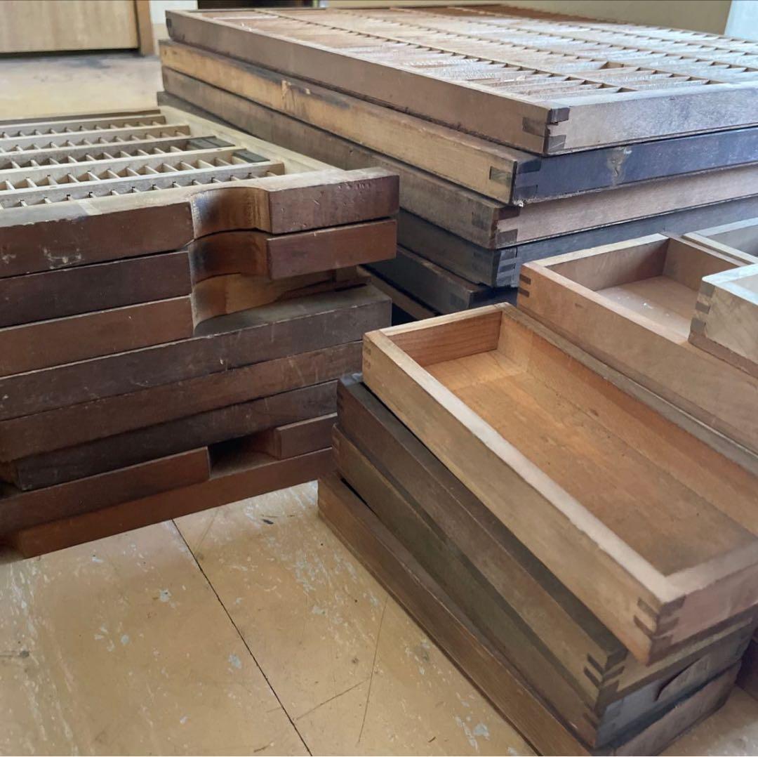 ゲリラセット】活版印刷所から出た木のもの 色々 50個くらい-5【活版