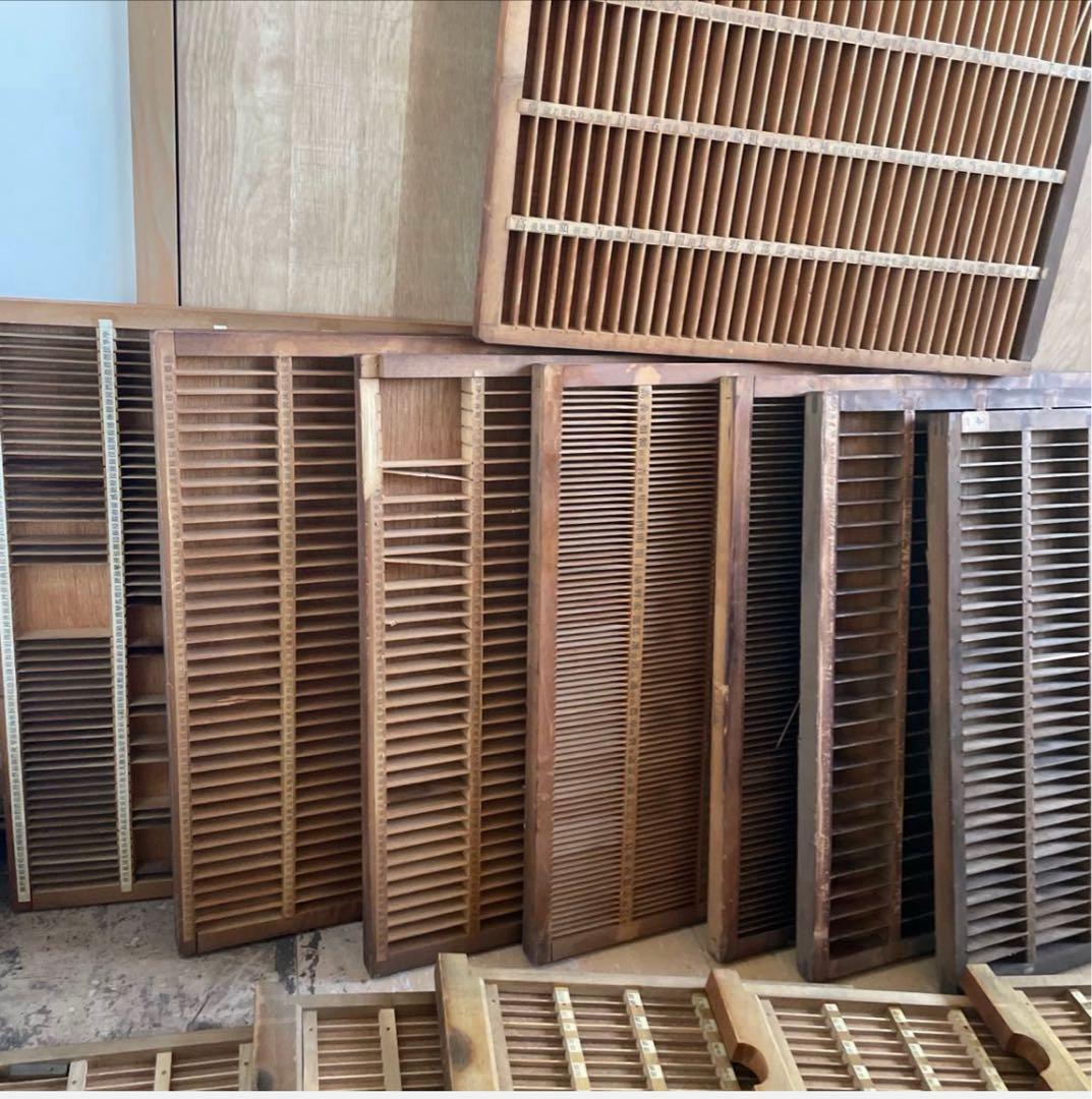 ゲリラセット】活版印刷所から出た木のもの 色々 50個くらい-5【活版