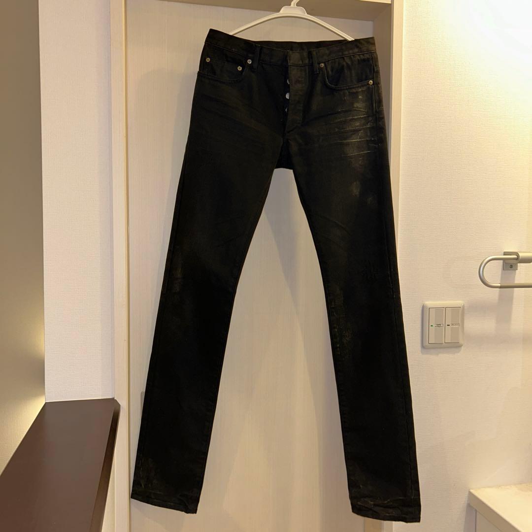 ディオールオム07SSエディ期路面店限定グラファイトコーティングデニム