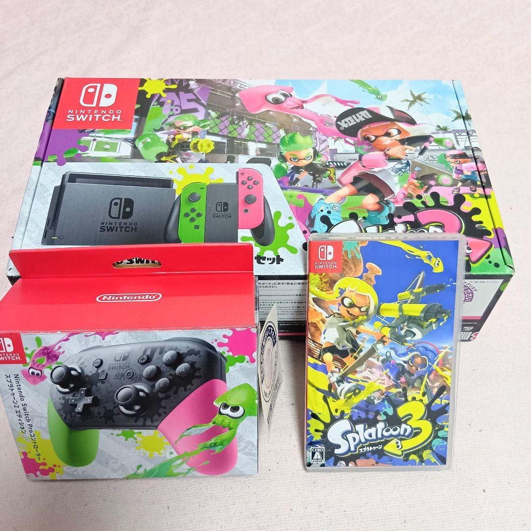 ニンテンドー Switch 本体 スプラトゥーン3 プロコン ケース スプラトゥーン3、本体とPROコン、ケースが発売予定。特別デザイン