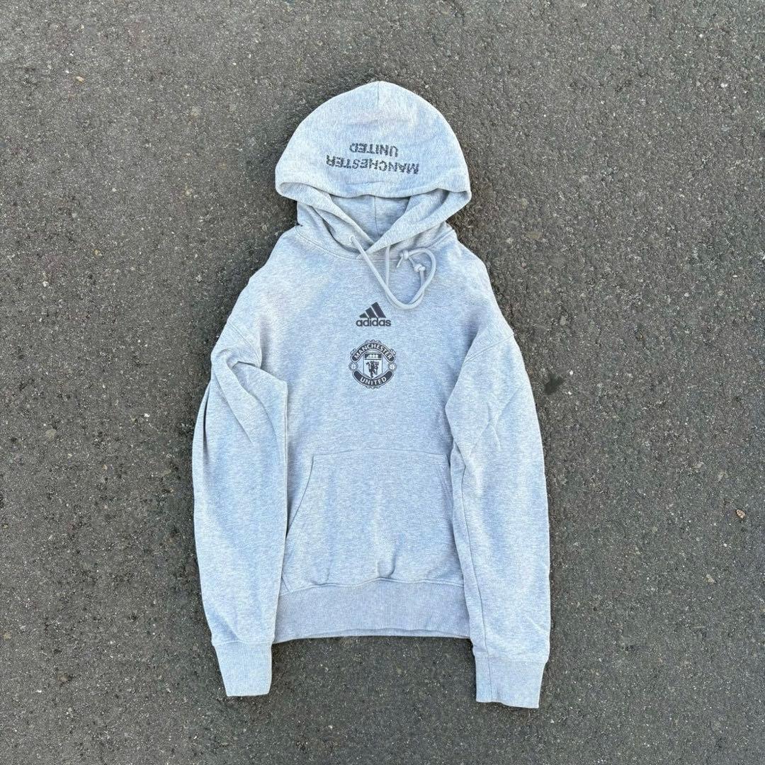 adidas マンチェスター・ユナイテッド パーカー グレー - メルカリ