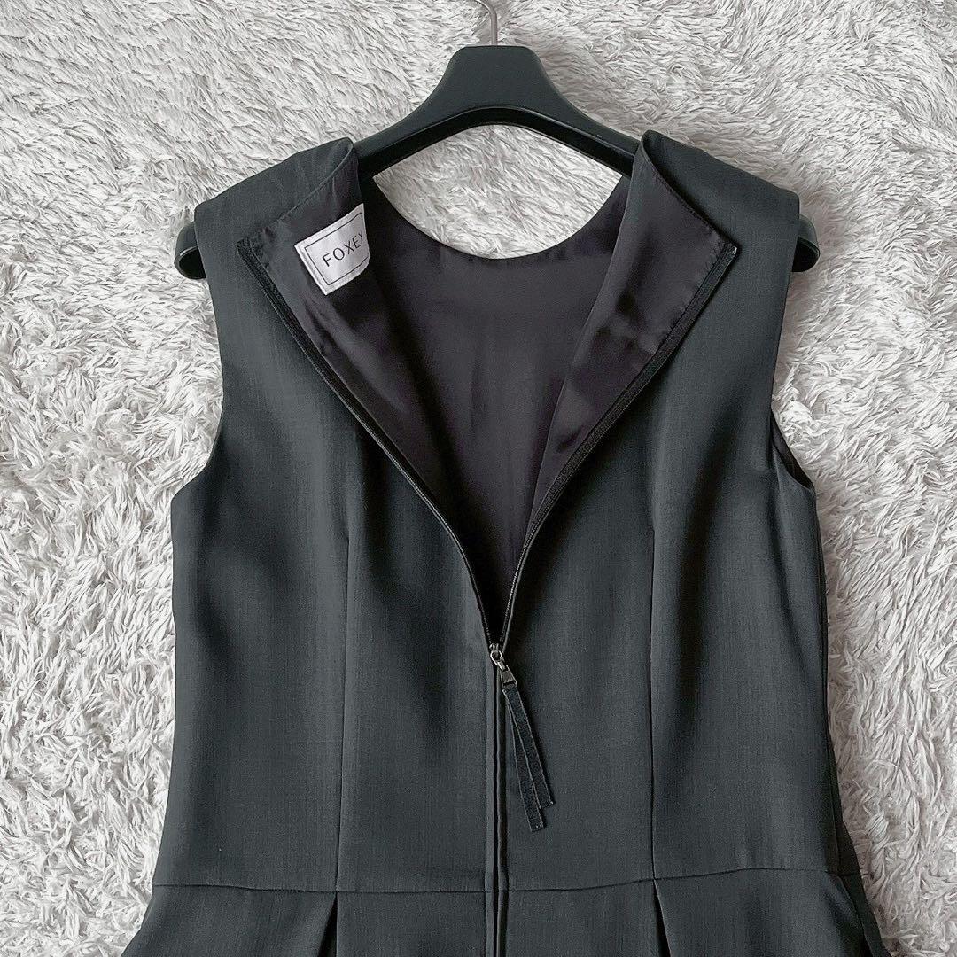 美品】フォクシー ワンピースドレス ボックスプリーツAライン