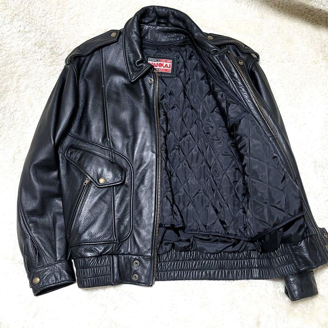NANKAI シングル レザー ライダースジャケット 取り外し可能ライナー付き NANKAI ナンカイ南海部品/シングルライダースジャケットライナー付長袖