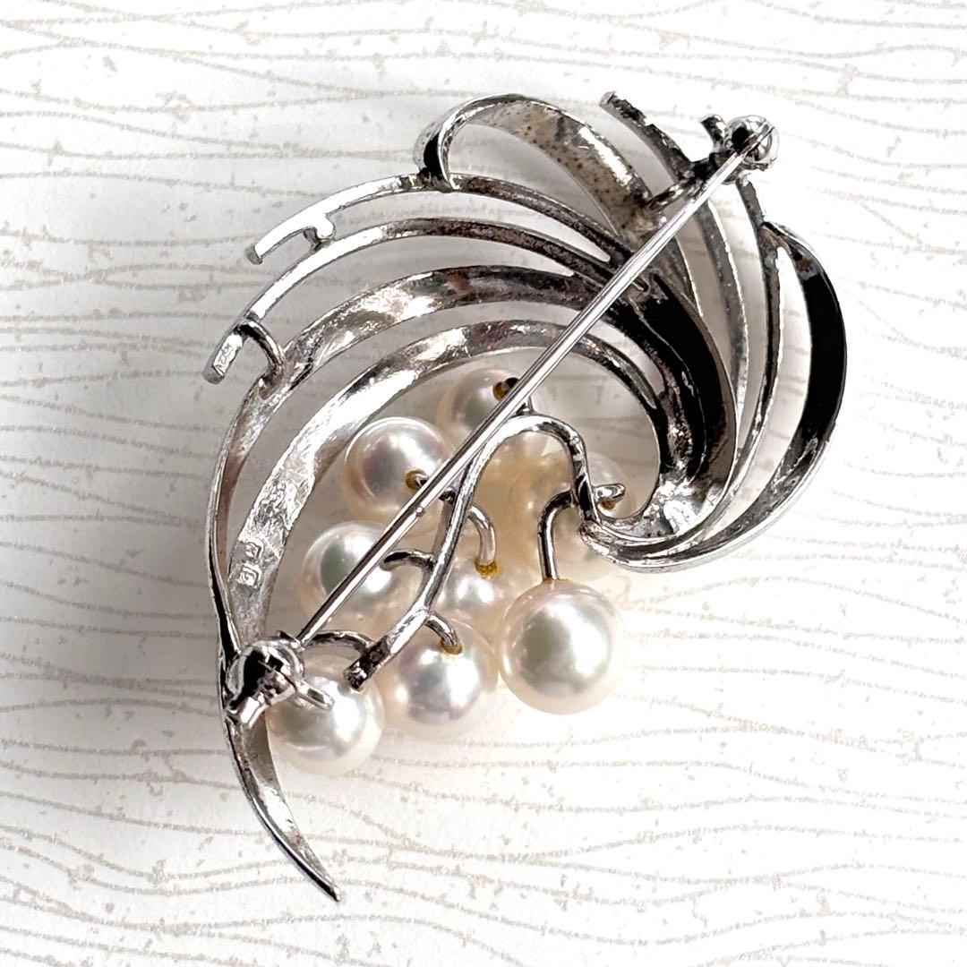 MIKIMOTO ミキモト パールブローチ ホワイト あこや真珠 本真珠 卒業式