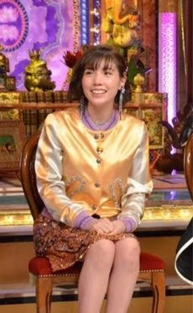 COACH ビジュー装飾 スカジャン M 仲里依紗着用 サテン