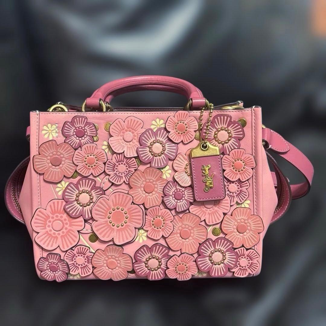 coach コーチ ローグ バッグ 25 カラーブロック ウィズ ティー ローズ