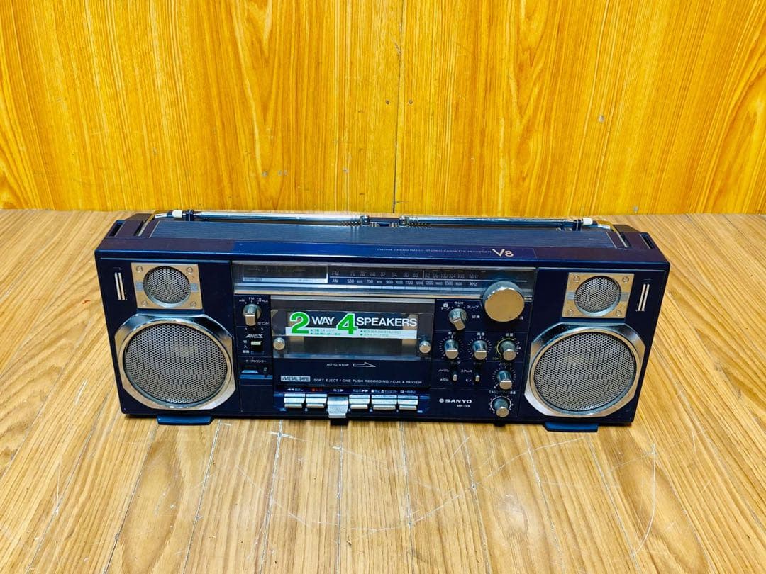 SANYO 2WAYスピーカー カセットデッキ MR-V8 ラジカセ サンヨー SANYO MR-V8 - メルカリ