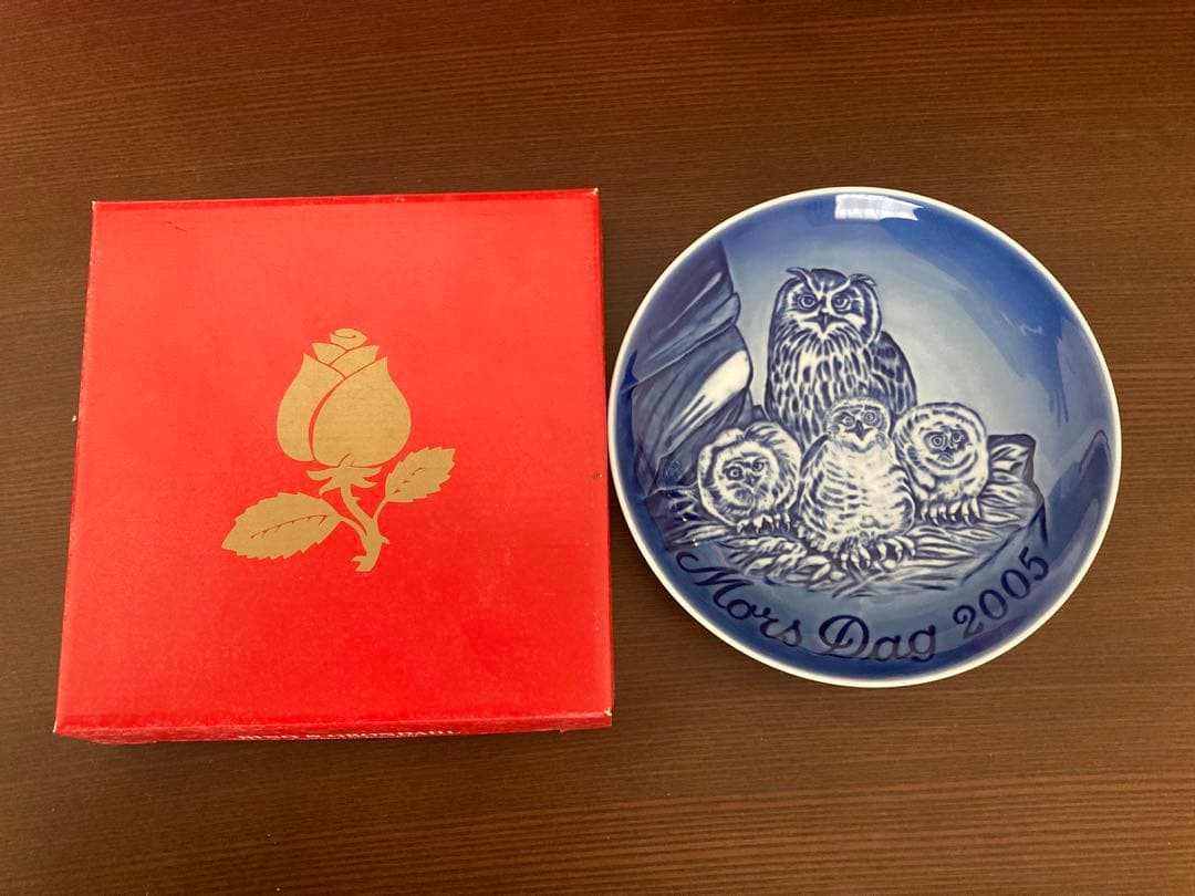 ロイヤルコペンハーゲン B&G 2005年 マザーズデイプレート フクロウの