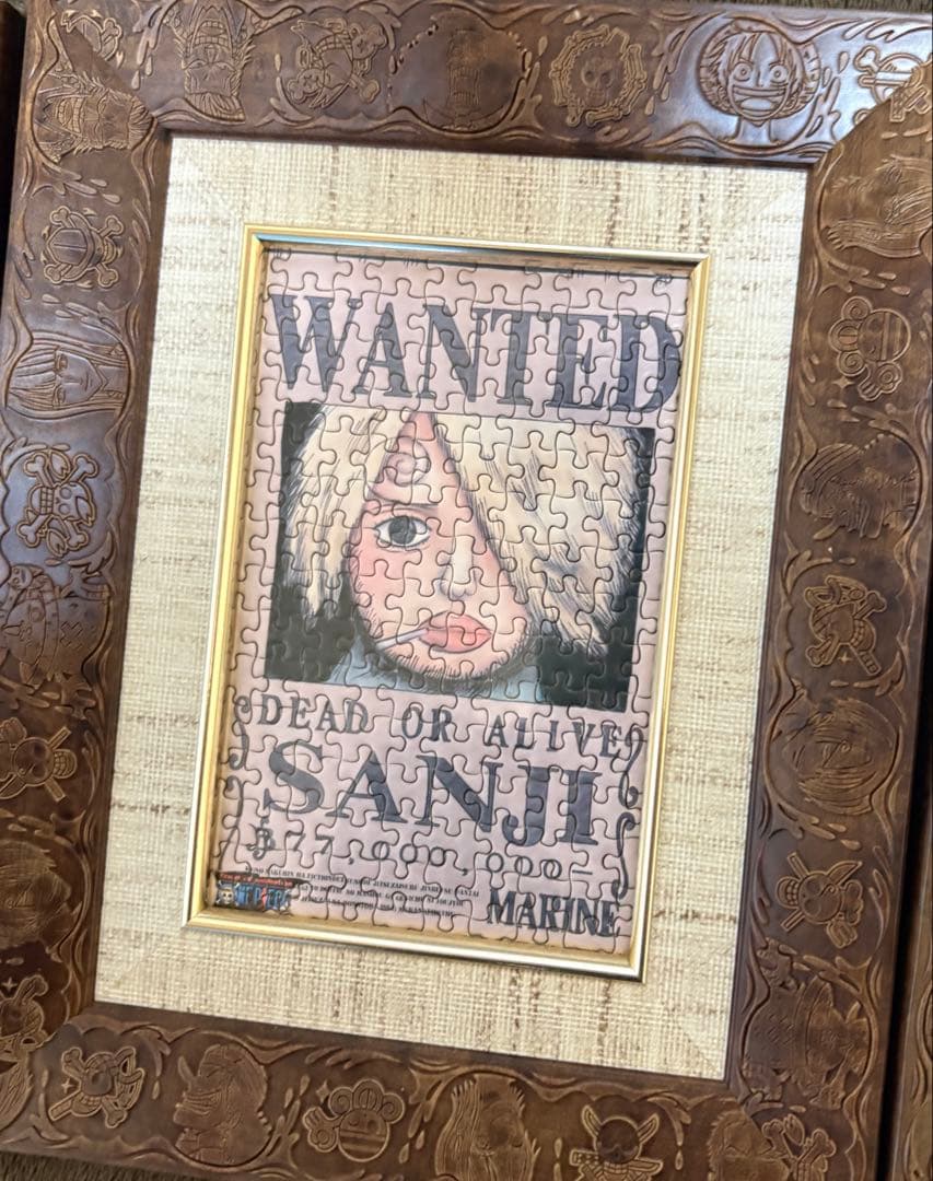 値下げ可】手配書 パズル 15個 ワンピース 専用フレーム付