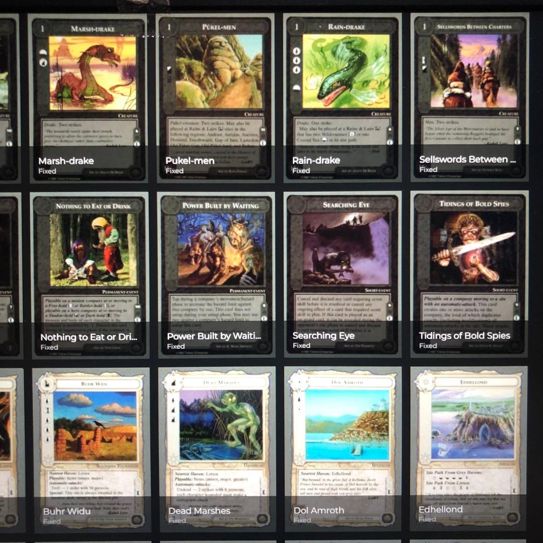 ミドルアース カード チャレンジデッキE ccg コンプ 指輪物語 希少