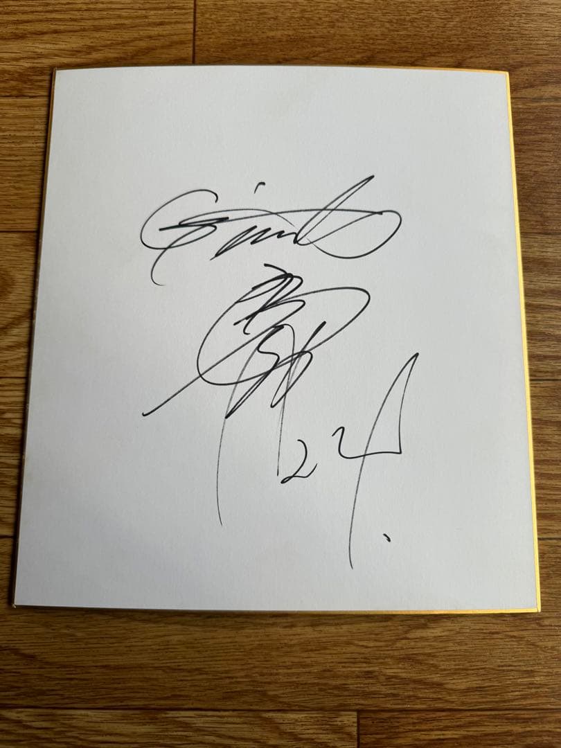 読売ジャイアンツ　高橋由伸選手　直筆サイン色紙 超希少】高橋由伸 直筆サイン色紙 慶應義塾大学ロゴ 読売ジャイアンツ