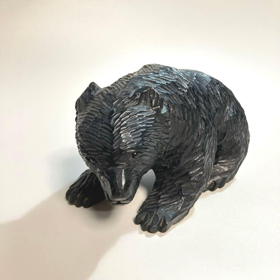 北海道 木彫りの熊 木彫り熊 木彫熊 一刀彫 アイヌ ガラス目 民芸 伝統