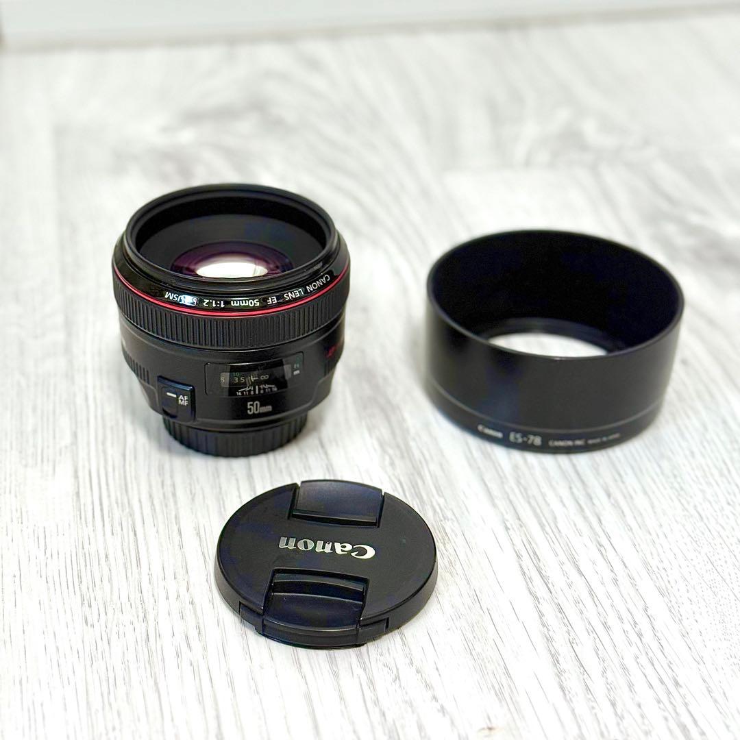 Canon 50mm f/1.2L レンズ ES-78付き Amazon.com : Canon EF 50mm f/1.2L USM : Camera Lenses : Electronics