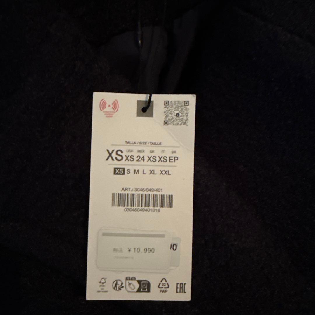 ZARA ブークレーダブルブレストピーコート サイズXS - メルカリ