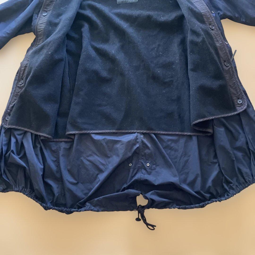 高級】ATON エイトン モッズコート フード ライナー ファー ネイビー