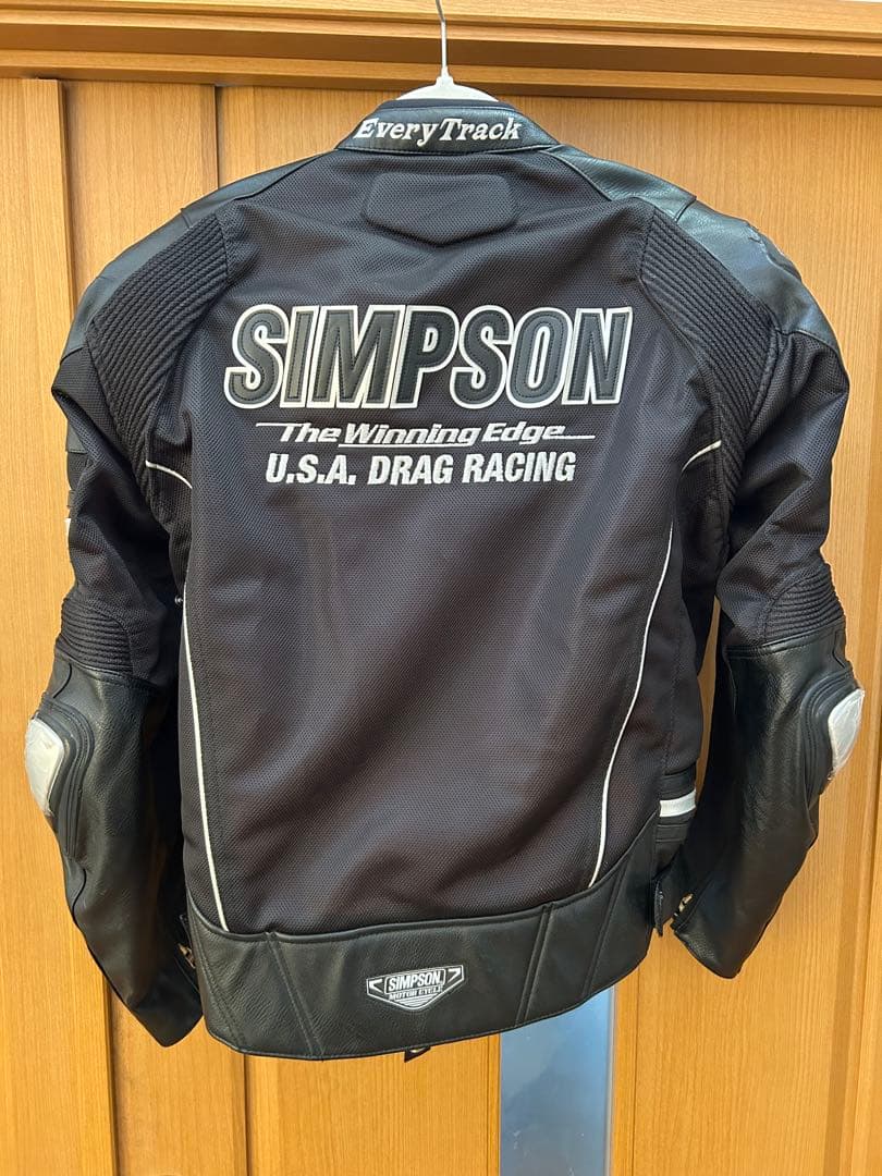 シンプソン ライダースジャケット バイク プロテクター L メッシュ
