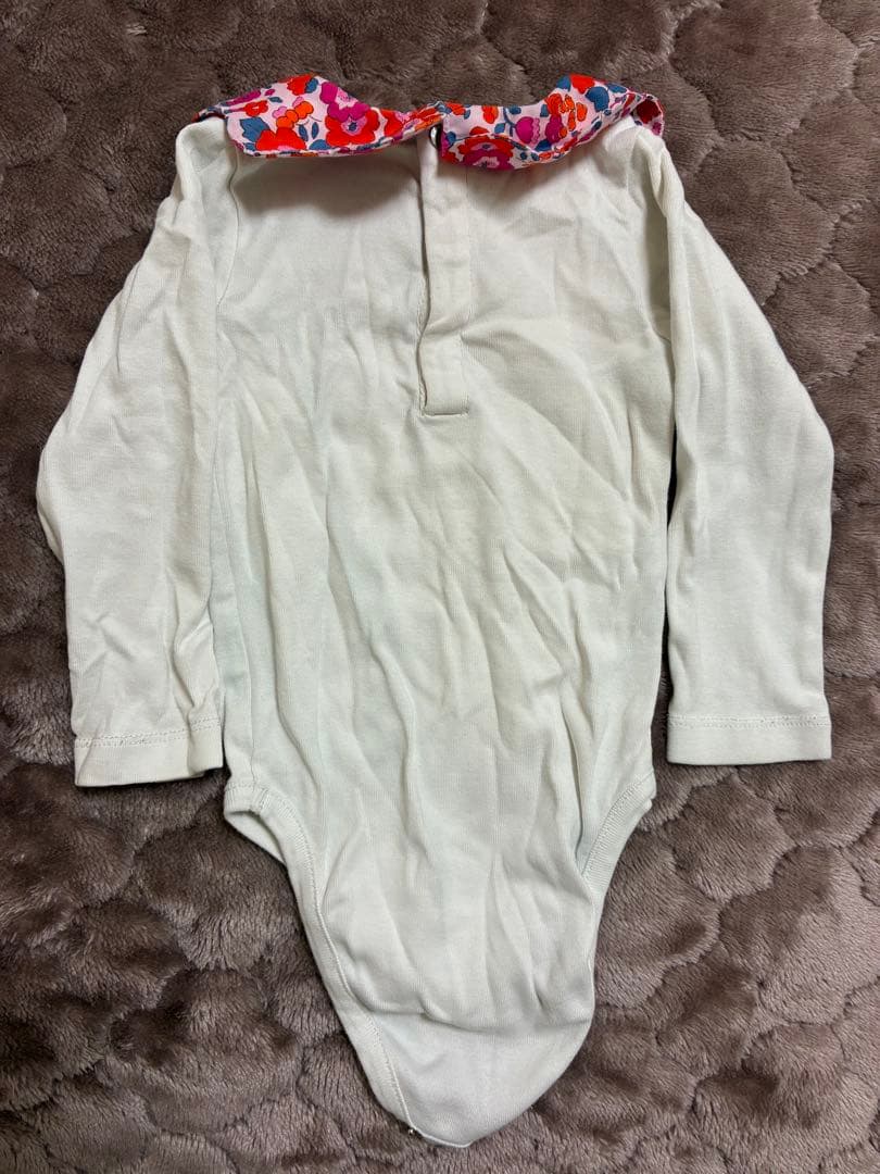 Jacadi ジャカディ ロンパース 花柄フリル襟 - メルカリ