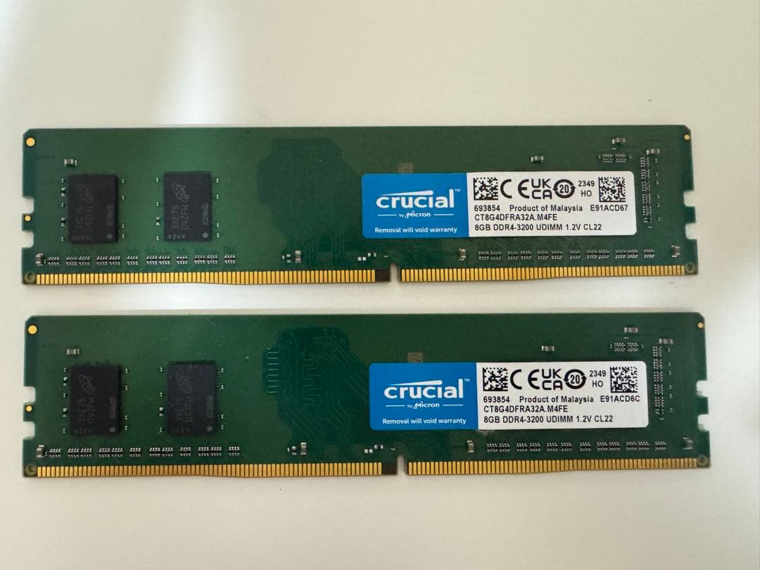 crucial 8GB×2 DDR4 3200MHz CRUCIAL DDR4 8GB x2 3200 MHz PC4-25600 Laptop Memory RAM SODIMM