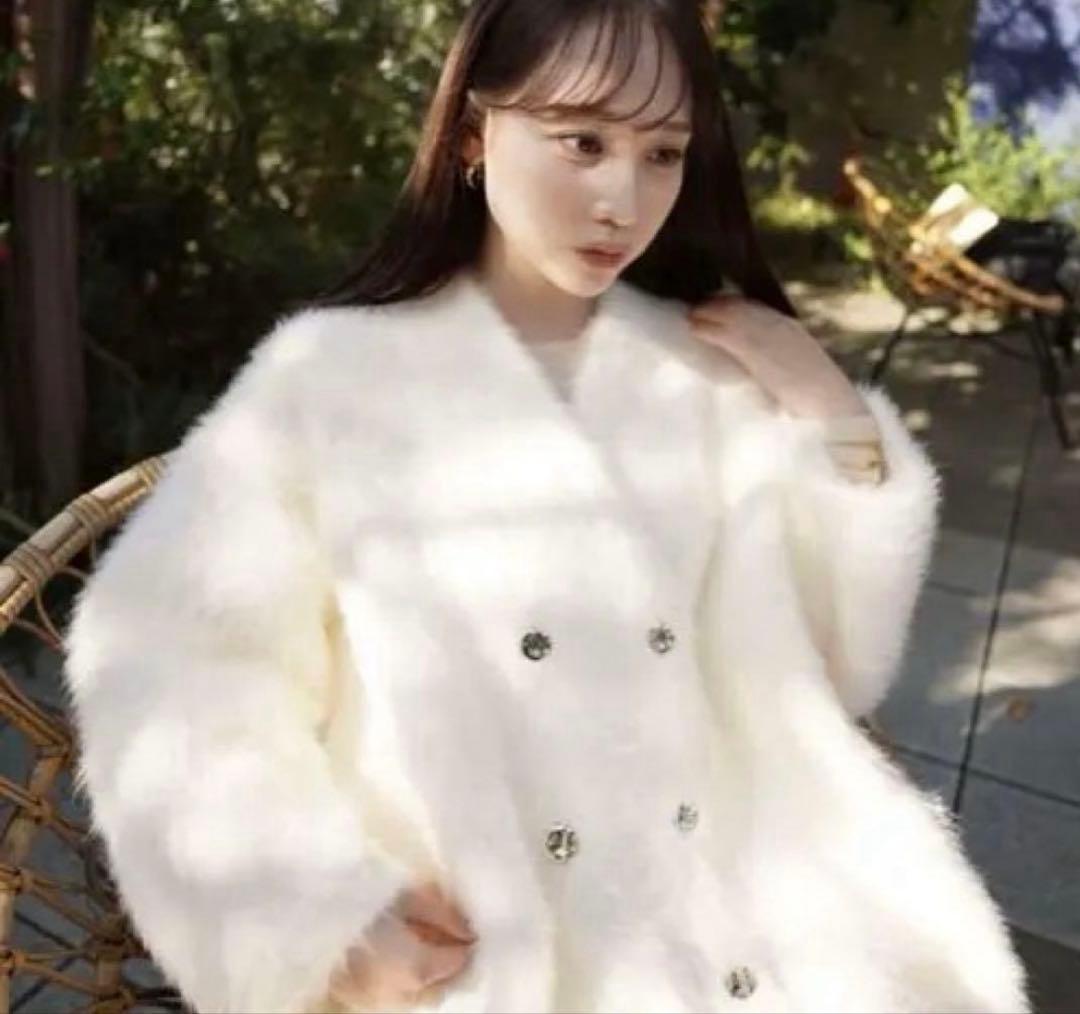 トップス le.ema mohair touch cardigan EMMA MOHAIR CARDIGAN IN CREAM WHITE - LoraGene